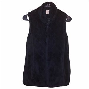 Blue Fleece Vest with Pockets